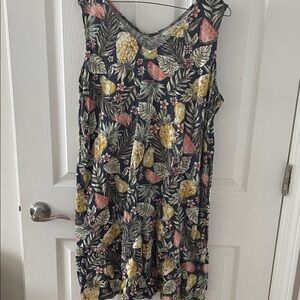 J. Jill Double V-Neck Knit Dress with Abstract Pattern